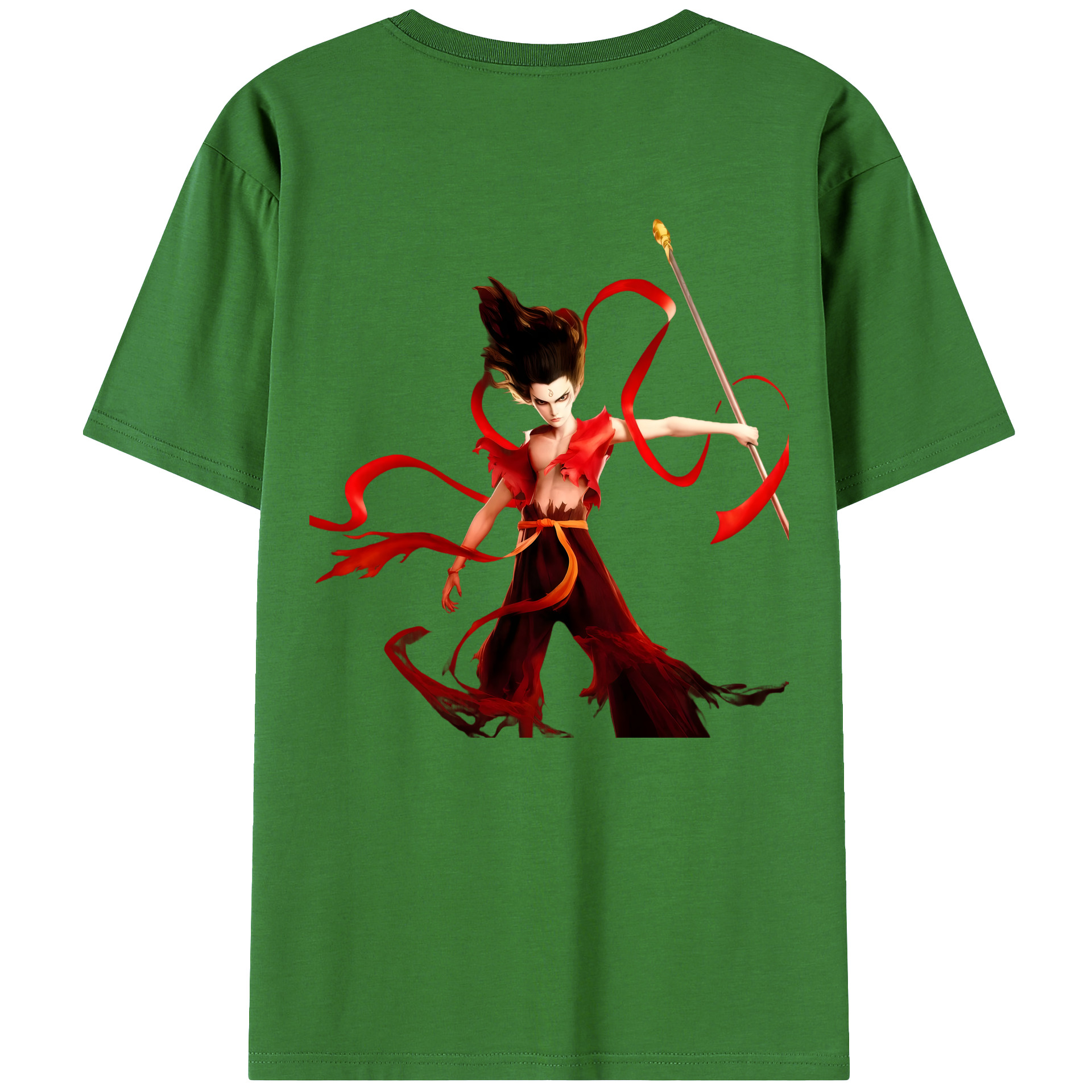 （画像用） Ne Zha 2 ナタ 魔童の大暴れ レディース半袖Tシャツ(バックプリント)